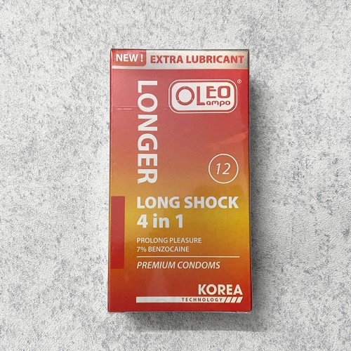 Bao cao su Oleo hộp 12 cái long shock 4 in 1
